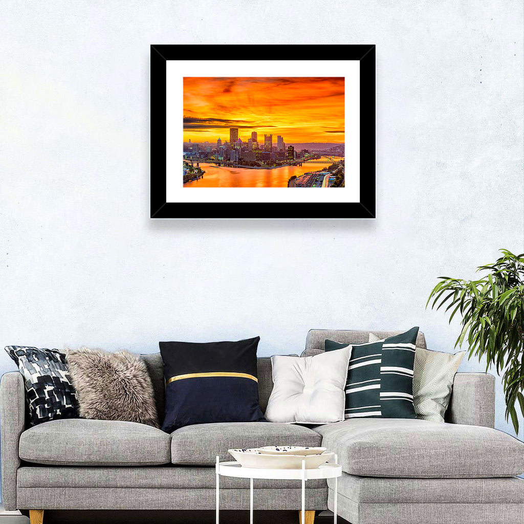 Pittsburgh Skyline at the Point Wall Art