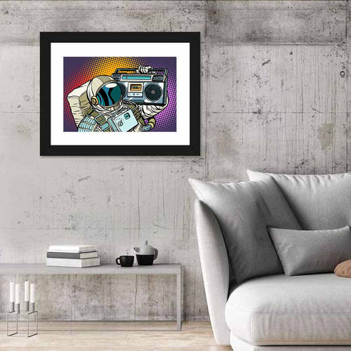 Astronaut with Boombox Wall Art