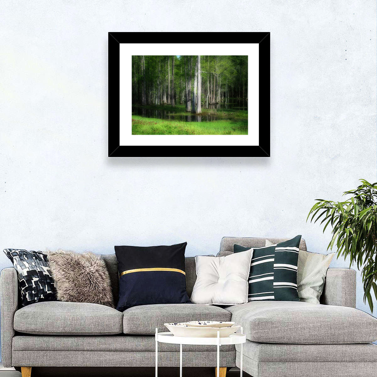 Lush Green Swamp Wall Art