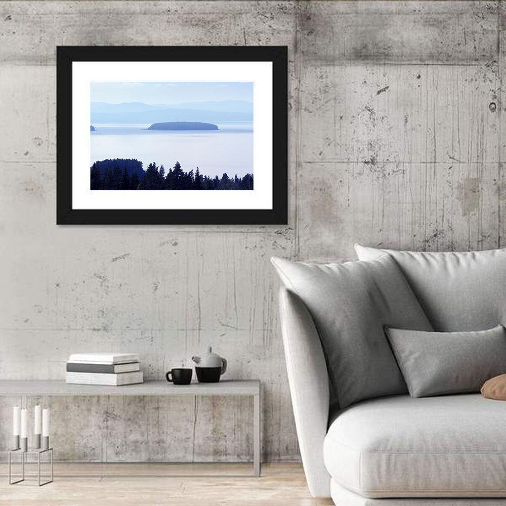 Dalarna Mist with Lighthouse Wall Art