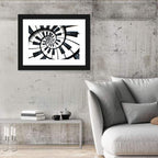 Recursive Spiral Piano Keys Wall Art