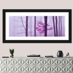 Magenta Tree in Foggy Forest Wall Art