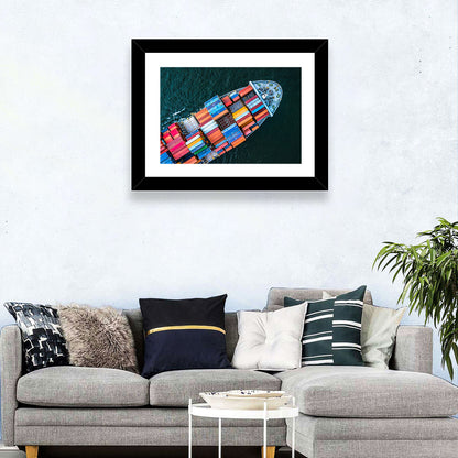 Cargo Ship Aerial Wall Art