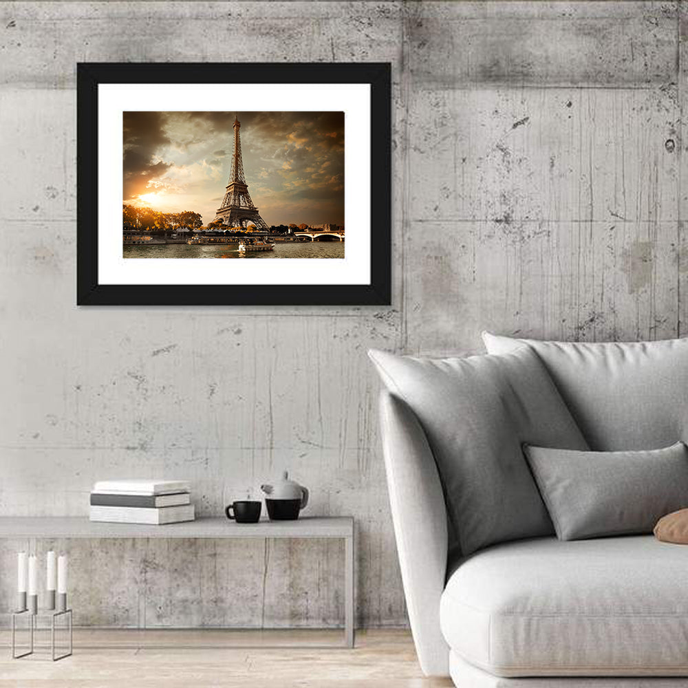Eiffel Tower at Sunset Wall Art