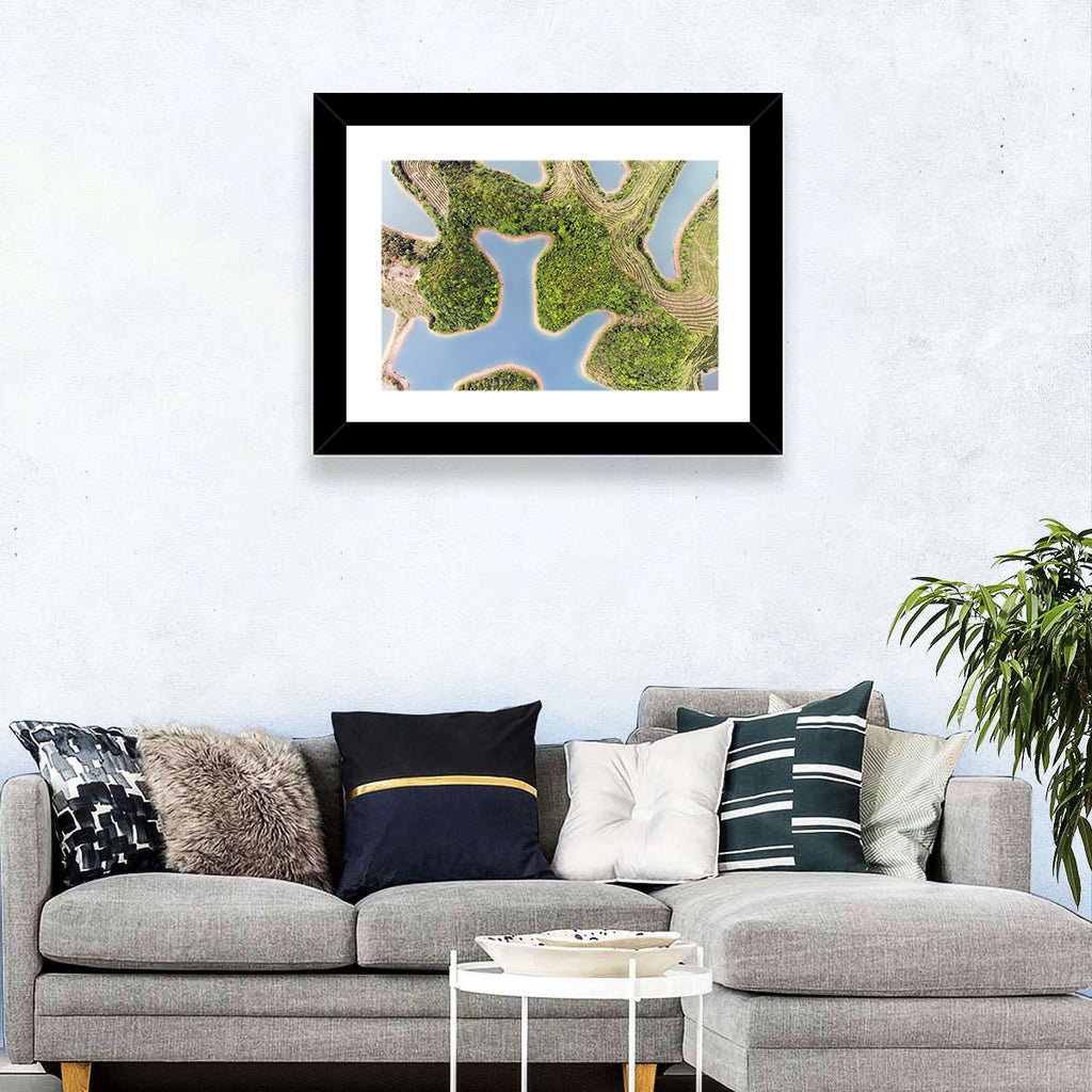 Thousand Island Lake Aerial View Wall Art