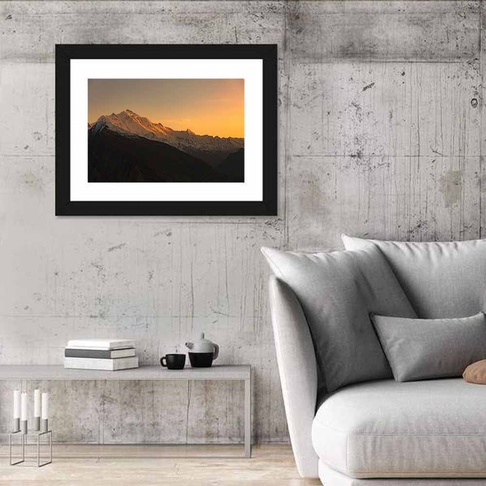 Rakaposhi Mountain Range Wall Art in a room, landscape