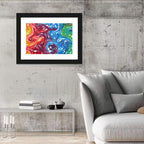 Marbled Color Flow Abstract Wall Art