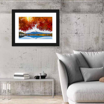 Fuji Mountain At Kawaguchiko Lake Wall Art