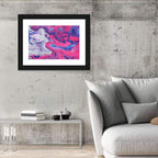 Magenta Bubble Fluid Abstraction Wall Art