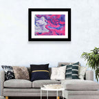 Magenta Bubble Fluid Abstraction Wall Art