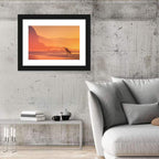 Surfer Silhouette at Golden Sunset Wall Art