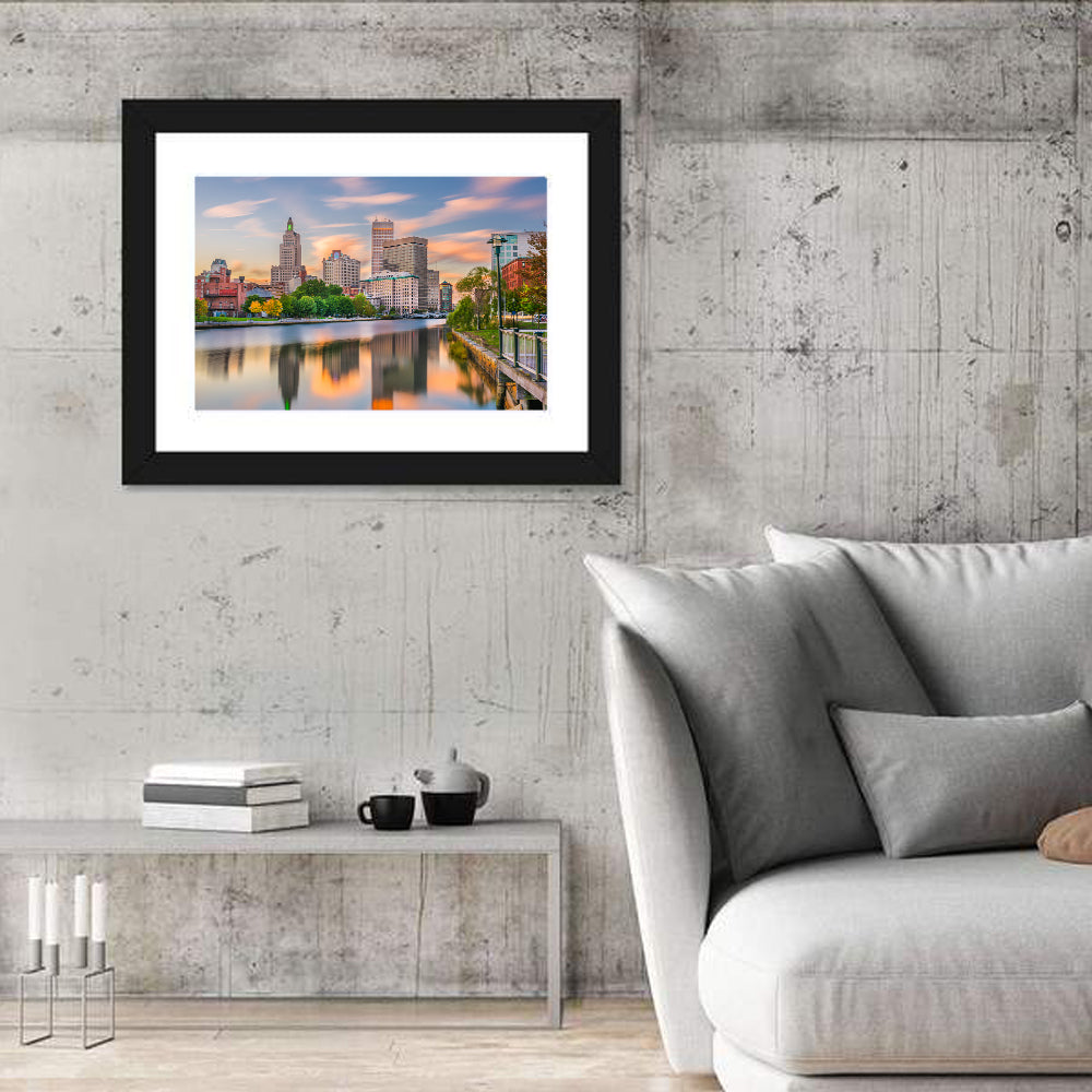 Providence Golden Hour Skyline Wall Art