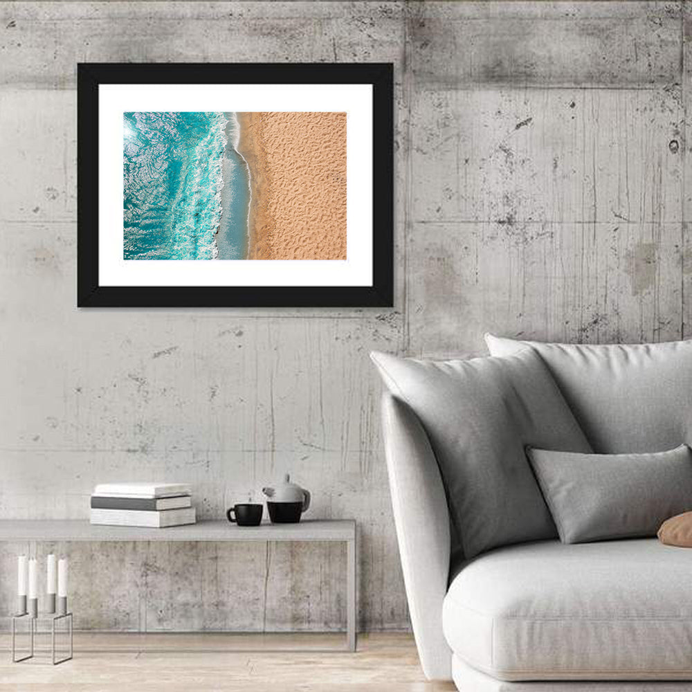 Turquoise Coastline Aerial Wall Art