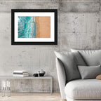 Turquoise Coastline Aerial Wall Art