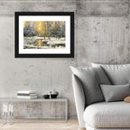 Sunlit Winter Cabin Wall Art