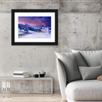 Snowy Mountain Cabin Wall Art