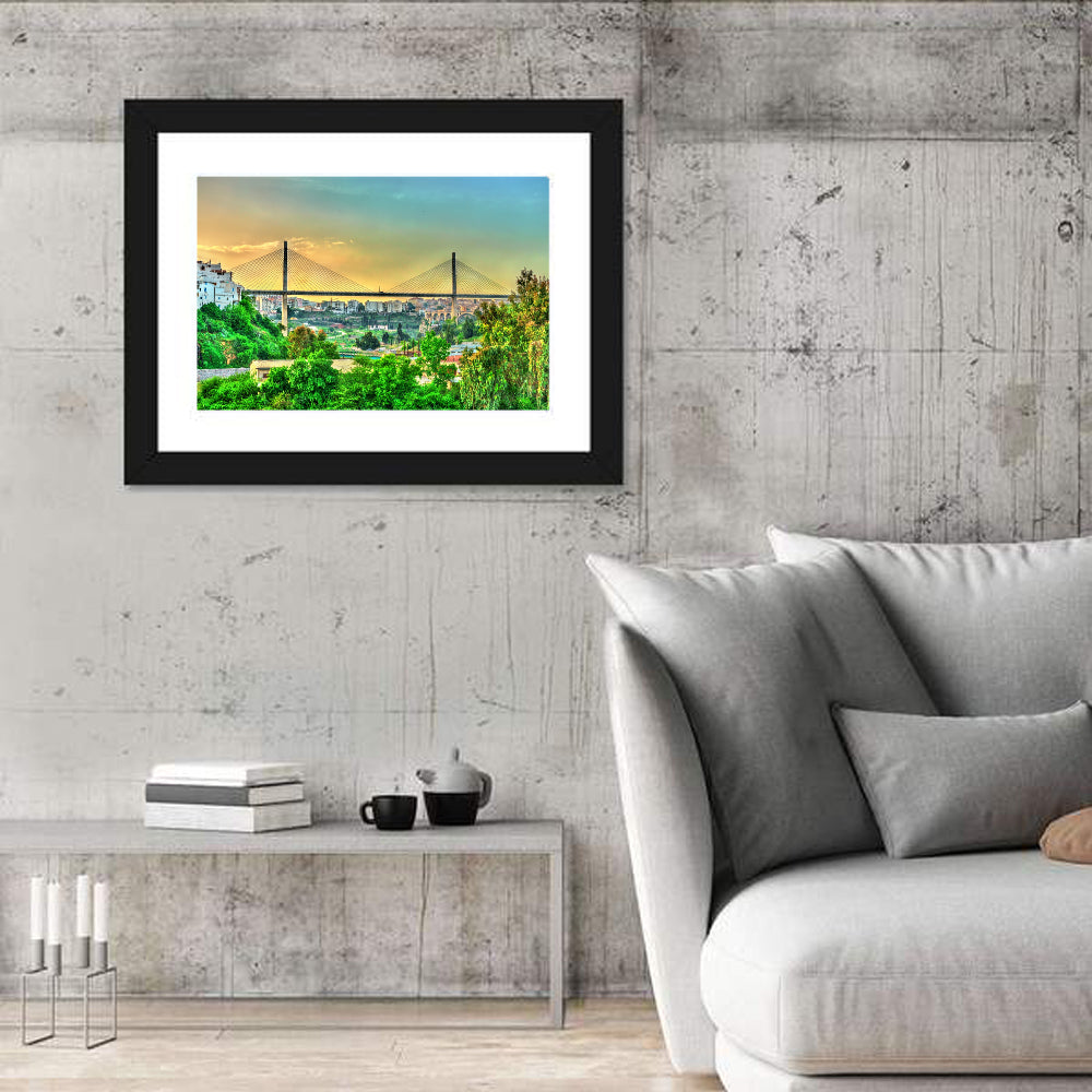 Salah Bey Viaduct at Golden Hour Wall Art in a room, landscape