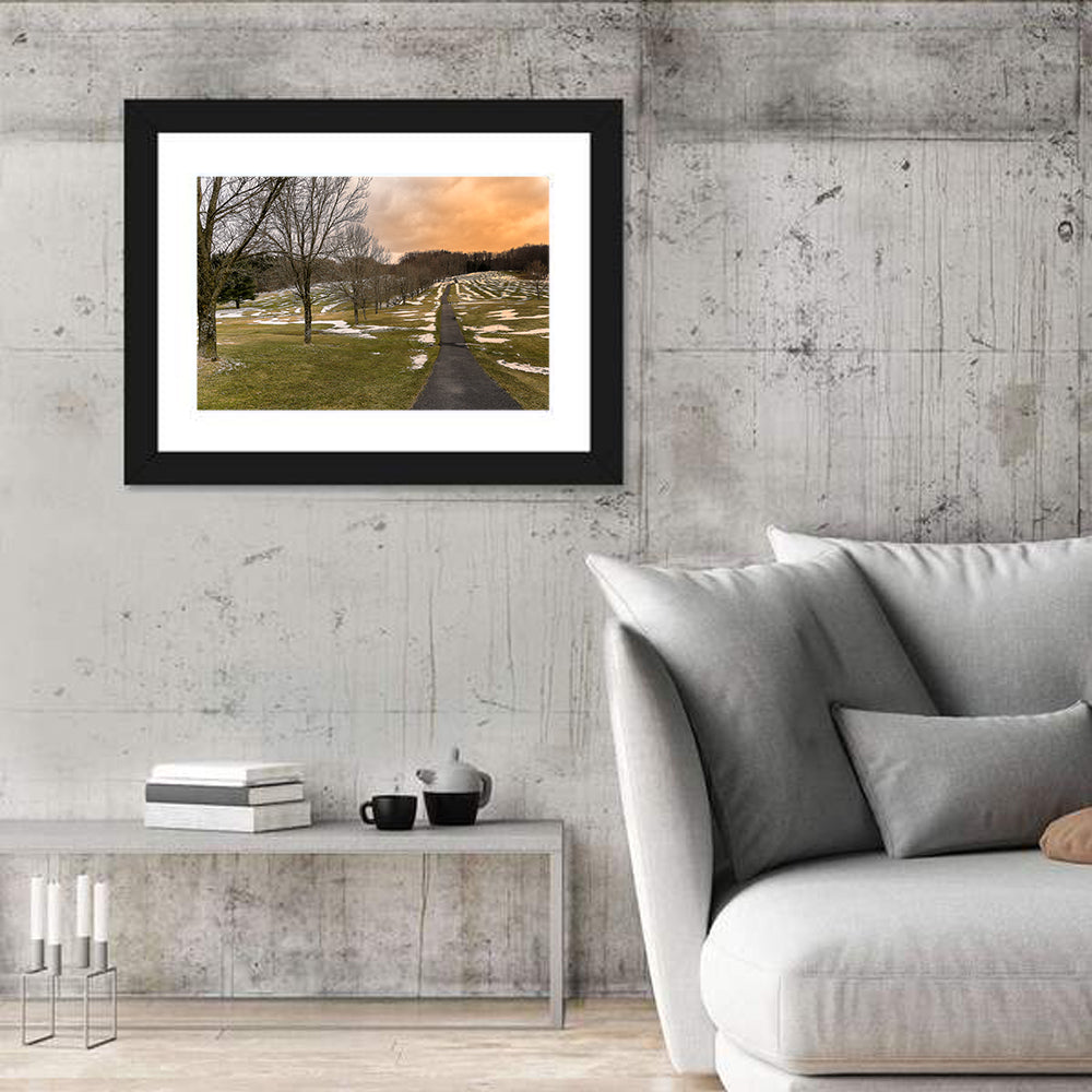 Roscoe Conkling Park Winter Path Wall Art