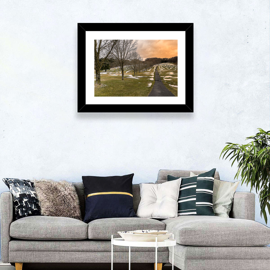 Roscoe Conkling Park Winter Path Wall Art
