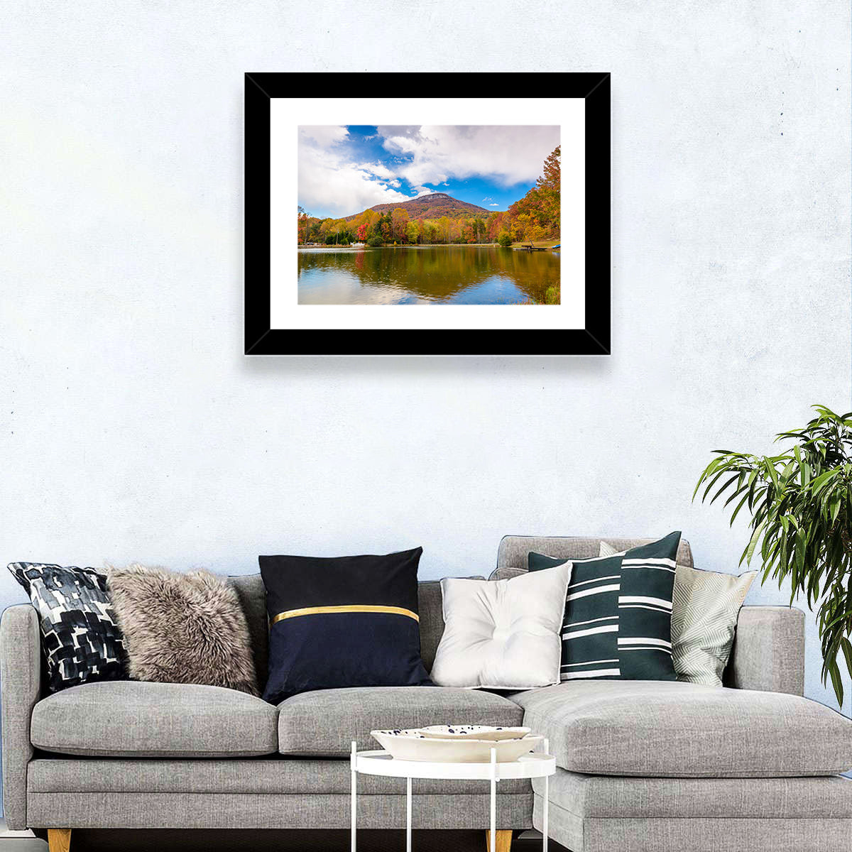Yonah Mountain Autumn Reflection Wall Art