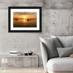 Lake Mendota Golden Sailboats Wall Art