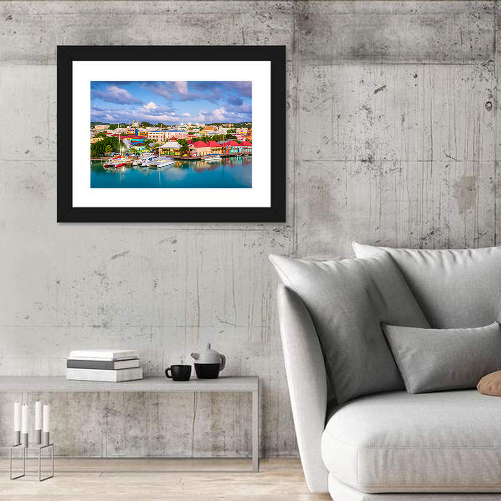 St. John’s Harbor at Golden Dusk Wall Art