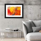 Molten Red Abstract Texture Wall Art