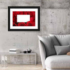 Rose Frame with White Center Wall Art