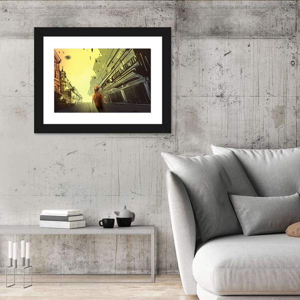 Child Walking Toward Light Wall Art