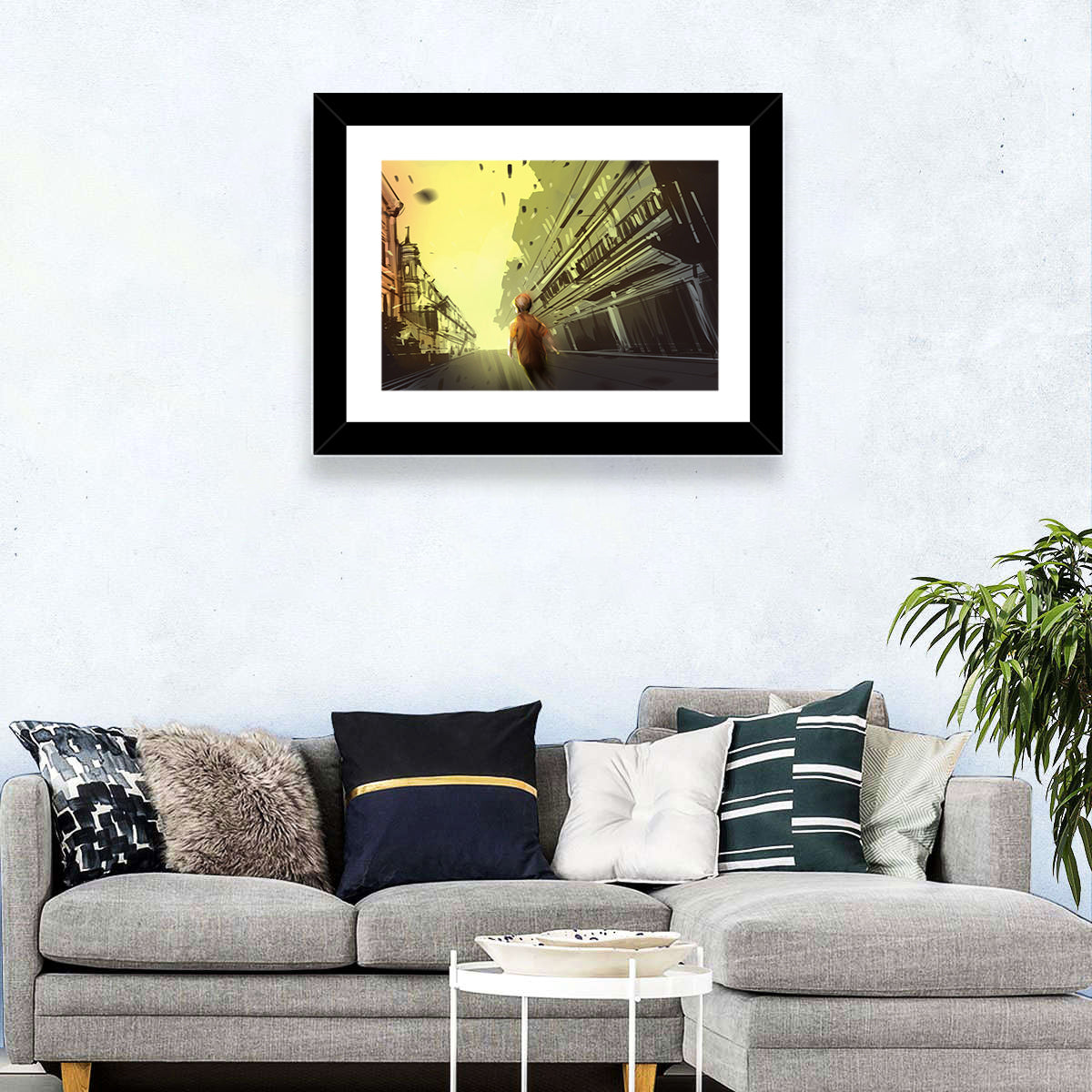 Child Walking Toward Light Wall Art in a room, landscape