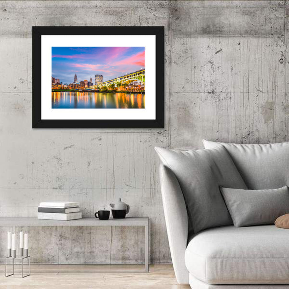 Cleveland Skyline at Dusk Wall Art