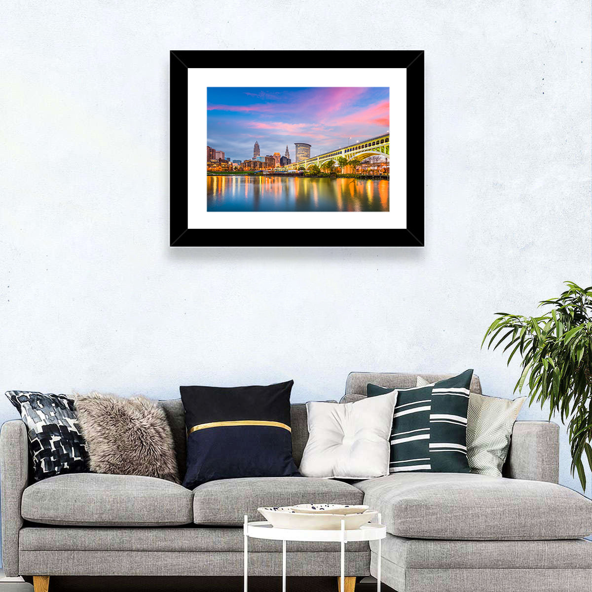 Cleveland Skyline at Dusk Wall Art