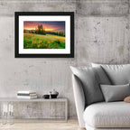 Sunset Meadow with Wildflowers Wall Art