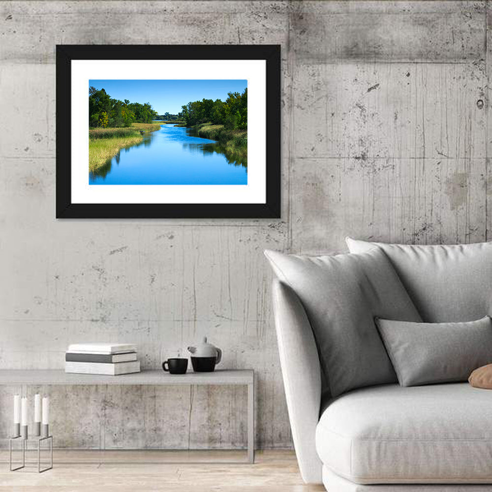 Mississippi River Landscape Wall Art in a room, landscape