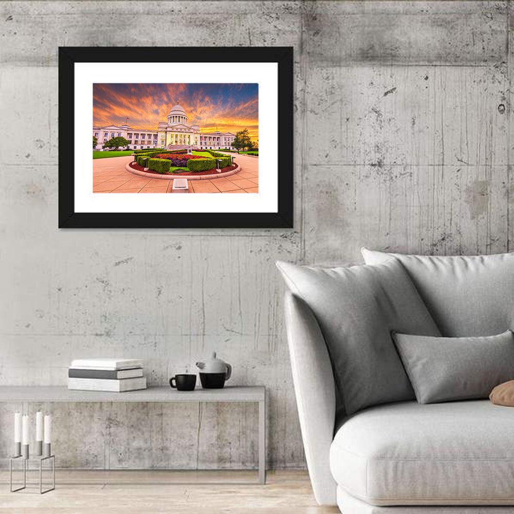 Arkansas State Capitol at Sunset Wall Art in a room, landscape