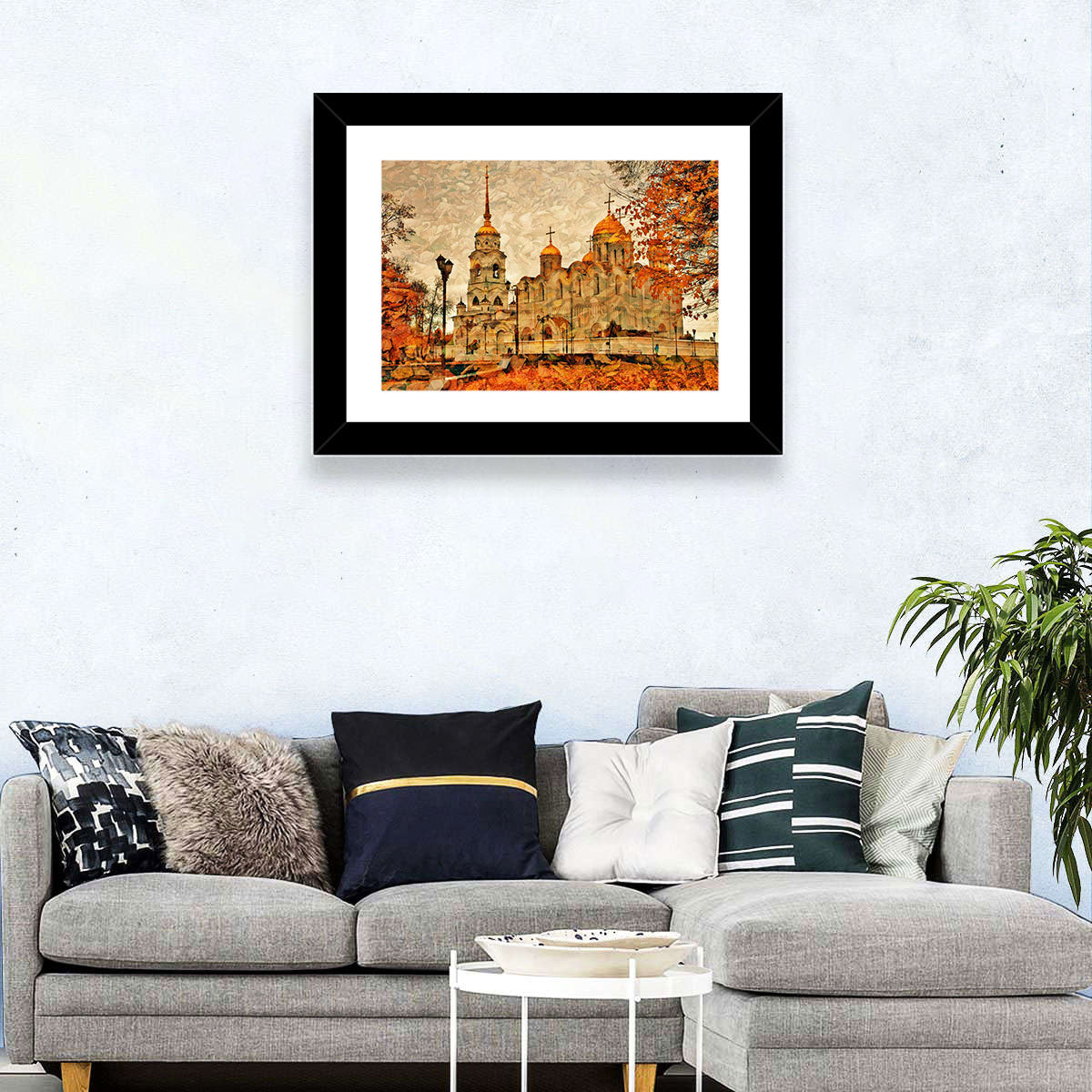 Dormition Cathedral Vladimir Wall Art in a room, landscape