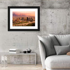 Santiago Skyline at Sunset Wall Art