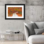 Misty Gravel Path Through Autumn Trees Wall Art