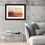 Autumn Morning Horse Silhouette Wall Art