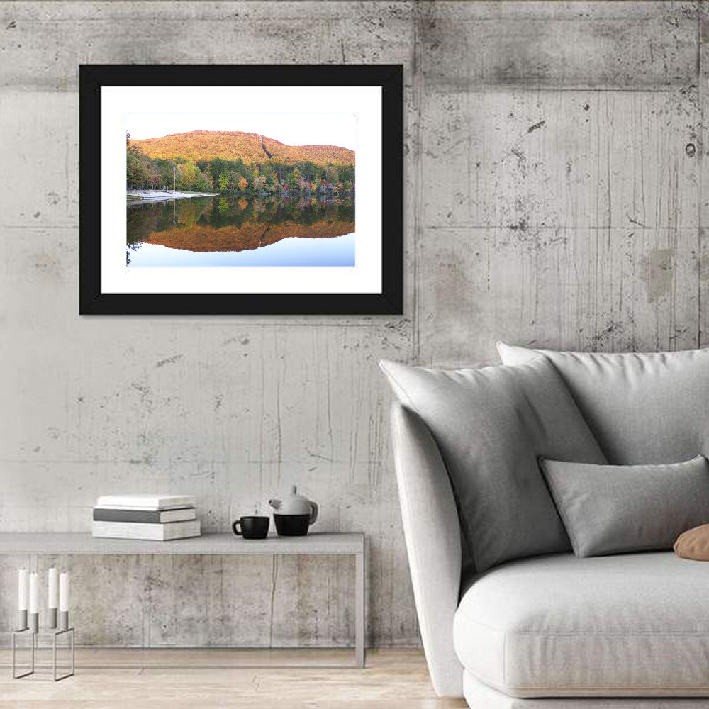 Cheaha State Park Lake Reflection Wall Art in a room, landscape