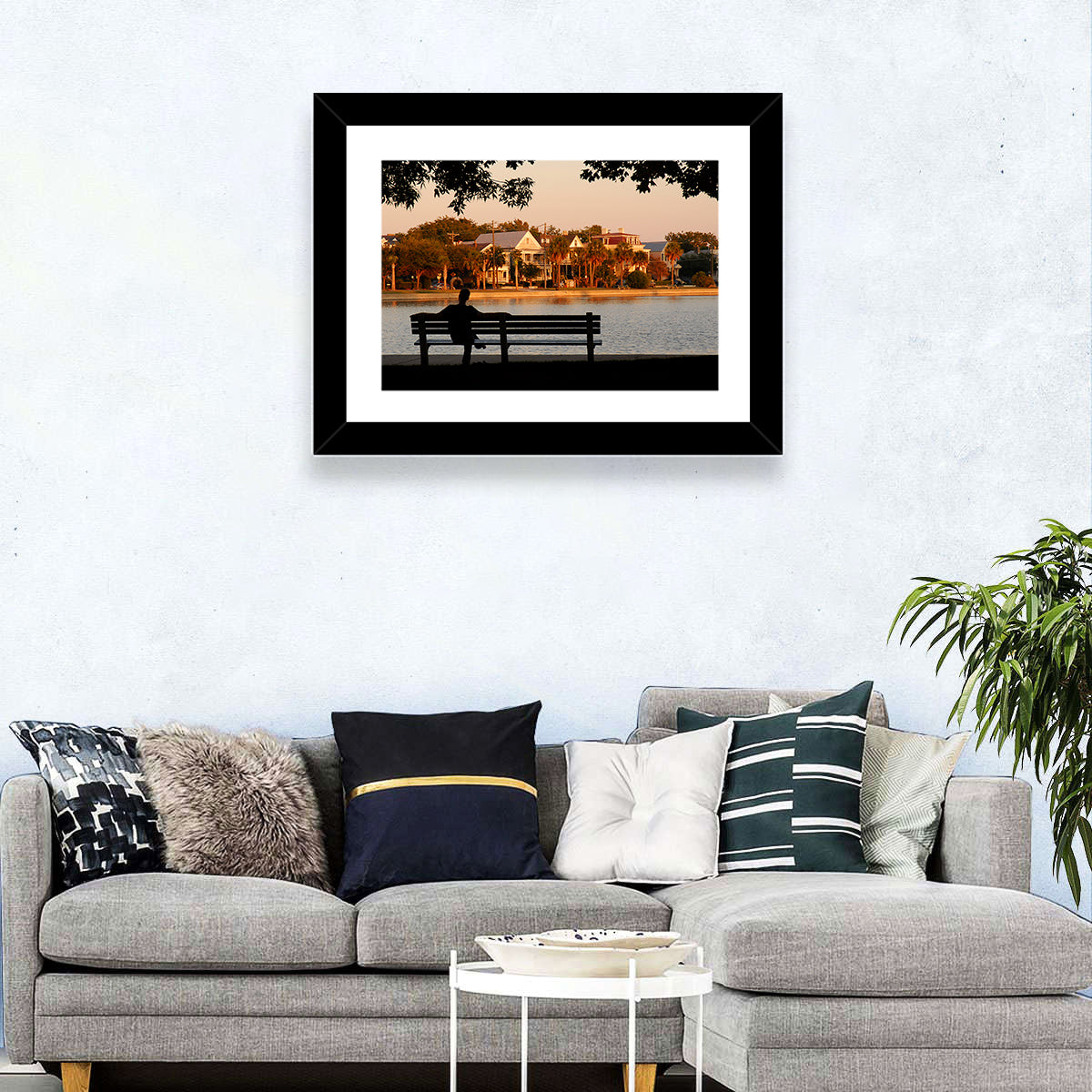 Colonial Lake, Charleston Wall Art in a room, landscape