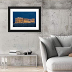 Illuminated Parthenon at Night Wall Art
