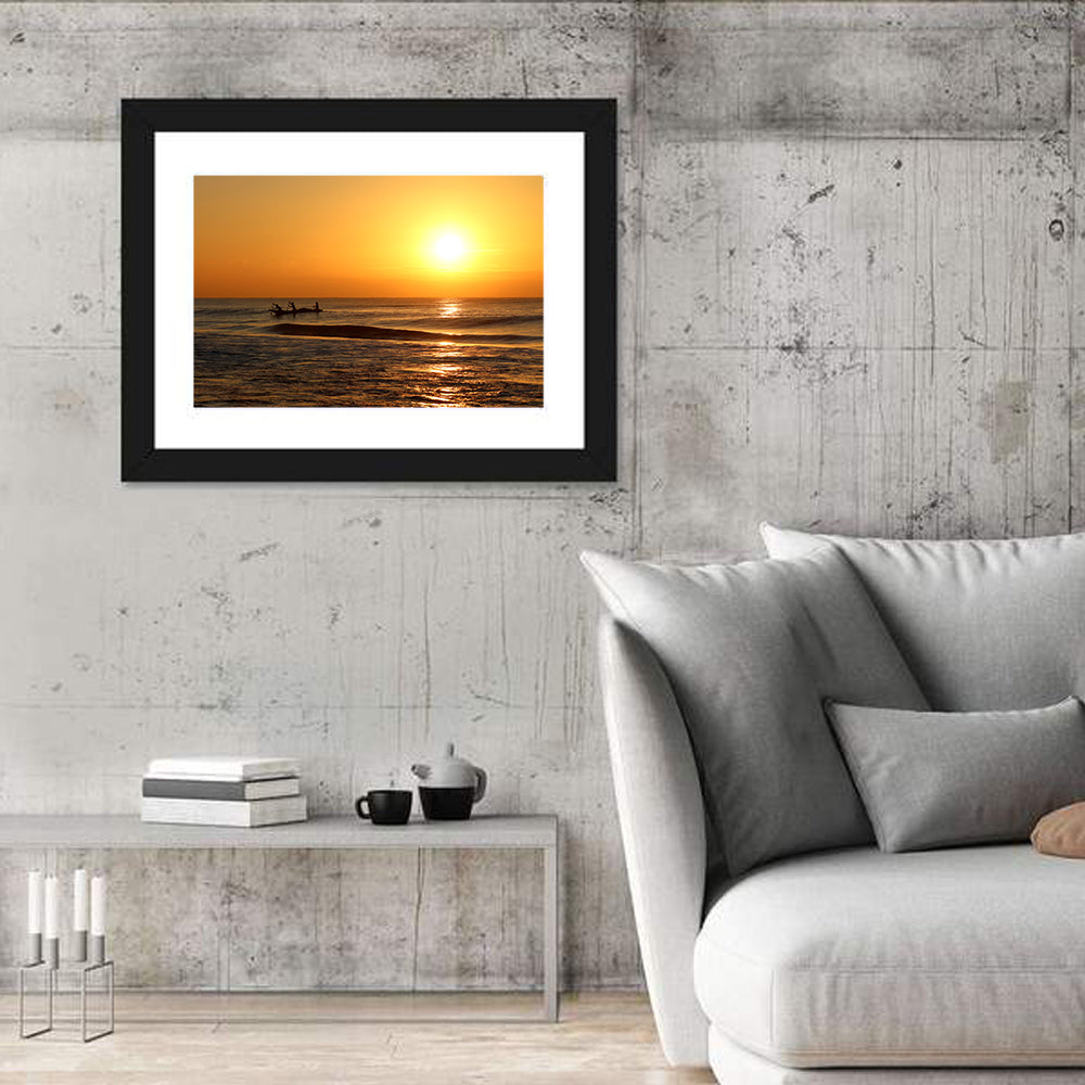 Puri Beach Sunrise Wall Art in a room, landscape