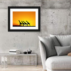 Savanna Giraffes at Sunset Wall Art