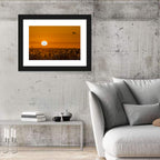 Golden Sunrise Over Reeds Wall Art