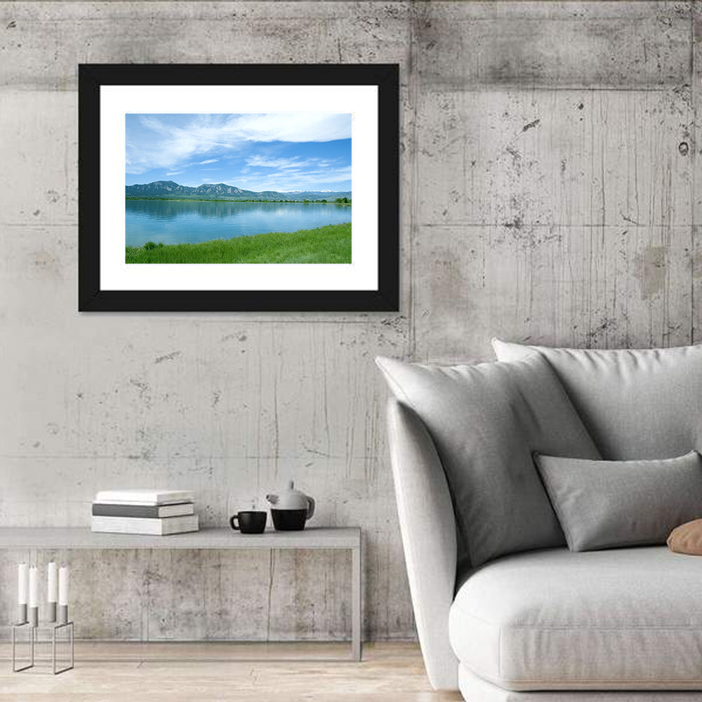 Boulder Reservoir and Flatirons Wall Art