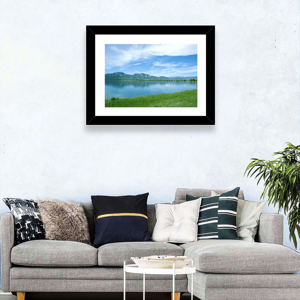 Boulder Reservoir and Flatirons Wall Art
