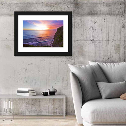 Sunset Over Ocean Wall Art
