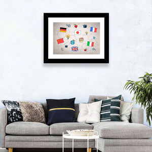 Nations Flags Wall Art