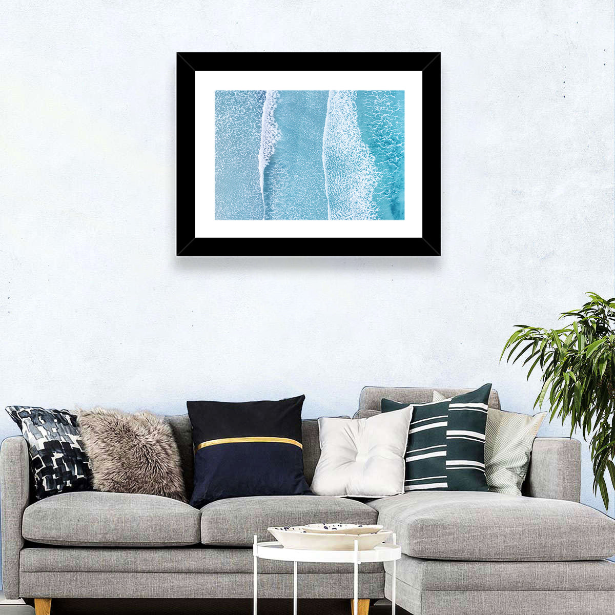 Moving Beach Waves Wall Art